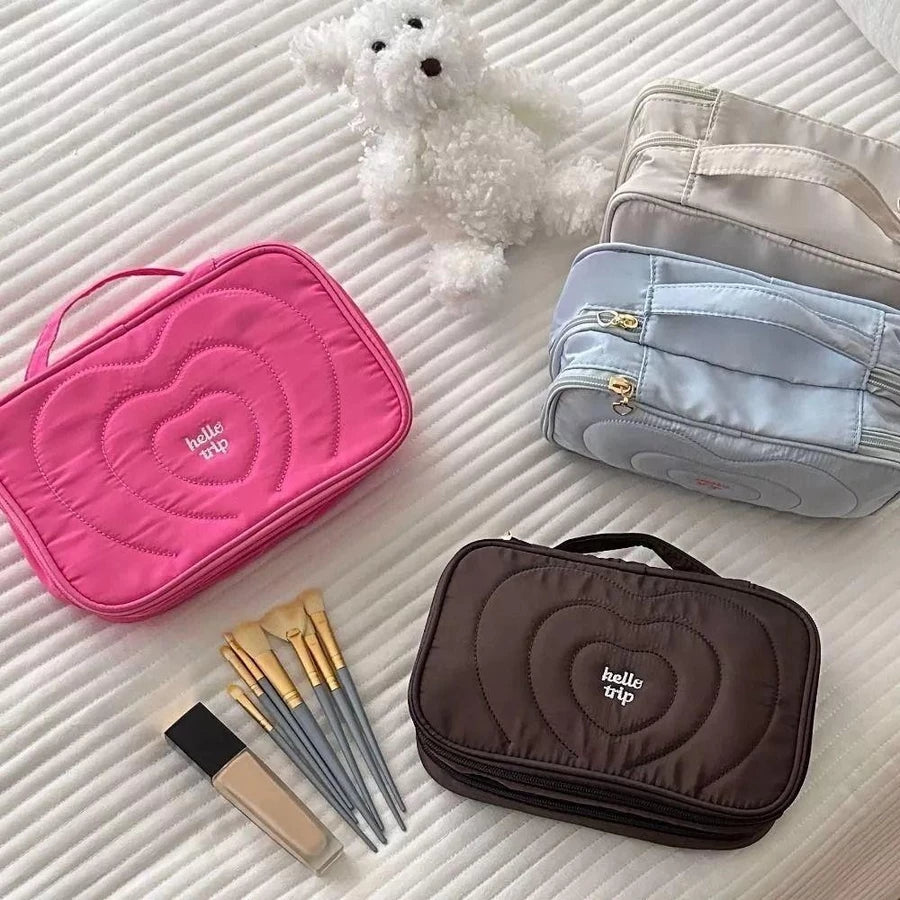 Hello Trip Heart Makeup Bag