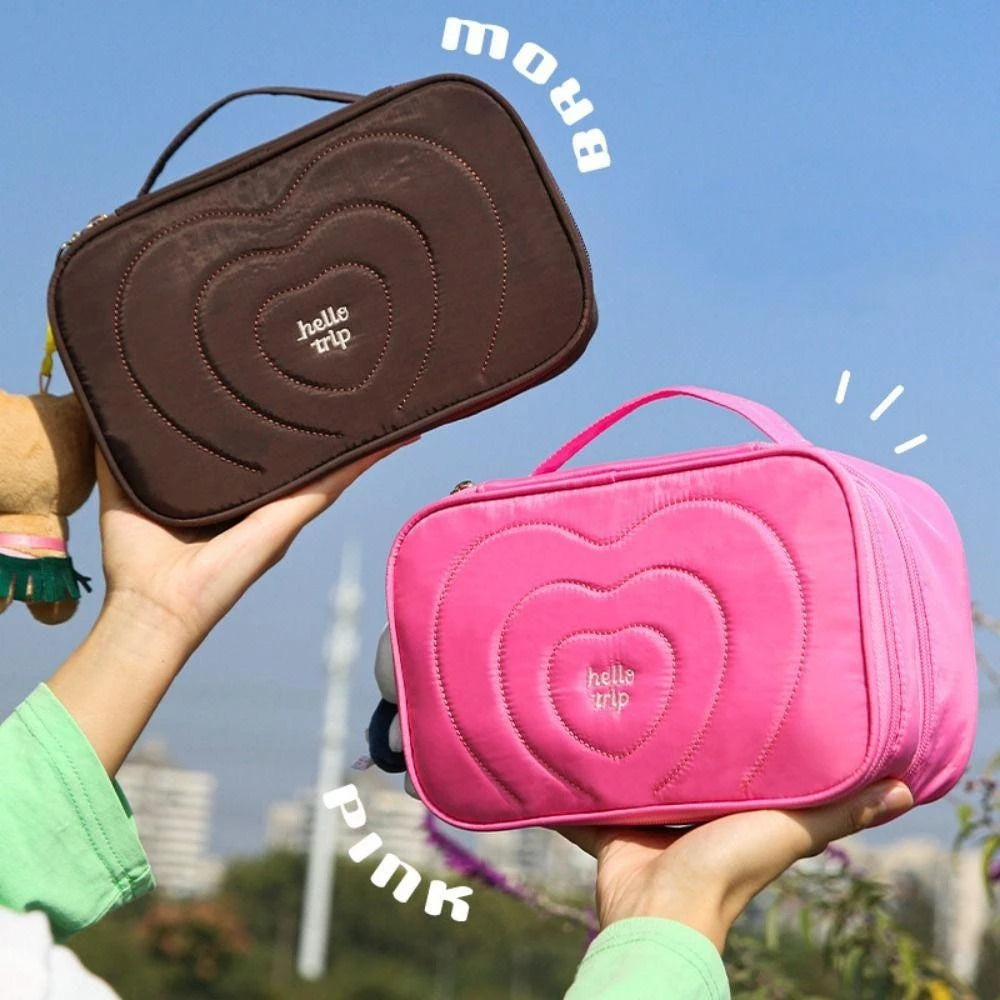 Hello Trip Heart Makeup Bag