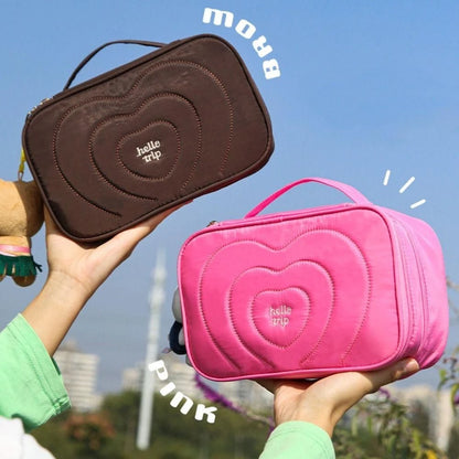 Hello Trip Heart Makeup Bag